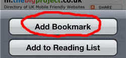 iphone bookmarking